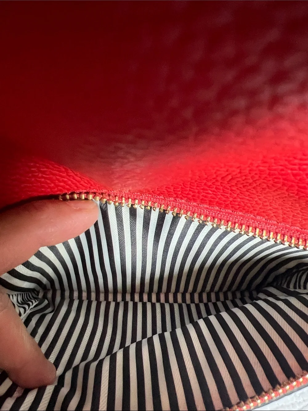 kate spade red pebbled leather mini backpack with gold hardware